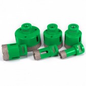 Vevor QGJJGSKKQ6JTJ2JP1V0 Set 6 carote diamantate si 2 discuri, pentru gresie, granit, marmura, Vevor M14, diametre 20/25/40/45/50/68 mm