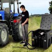 Vevor SLYXJLBDDWC9017X3V0 Rezervor portabil cu pompa de transfer pentru motorina Vevor 220 l, debit 40 l/min, pompa 140W, 12V/DC