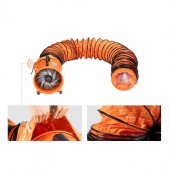 Vevor SSG550W1016INSF6XV2 Ventilator portabil cu tubulatura pentru extragere fum, aer fierbinte Vevor 550 W, lungime tub 10 m, 8792 m3/h, IP 44