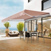 Vevor SSSZYPKQSQBS9HCCKV0 Copertina retractabila, 365 x 300 x 150 cm, Bej, UV 80, densitate 280 g/mp