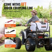 Vevor STCPWQ15JL60UTRA7V9 Aparat de stropit pentru ATV, Vevor 12 V, capacitate rezervor 60 l, Debit 7.2 l/min, 8 Bar