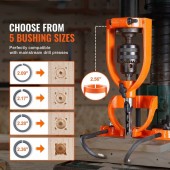 Vevor SYDWQTJ5GCTCK4X2EV0 Suport de mortezat pentru masina de gaurit, Fonta/Otel, 4 dalti, cutie transport