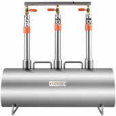 Vevor TYXDZLGDXBB303OHNV0 Forja cu trei arzatoare pe gaz, Vevor Inox 1450 gr C, dimensiune 600 x 220 x 206 mm