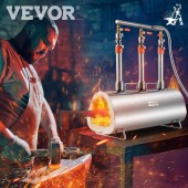 Vevor TYXDZLGDXBB303OHNV0 Forja cu trei arzatoare pe gaz, Vevor Inox 1450 gr C, dimensiune 600 x 220 x 206 mm