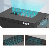 Vevor WLJJGHBL6U1556GI7V0 Cabinet metalic / Rack 19', Vevor 6U, usa din sticla, 350 x 450 x 600 mm, Montare pe pardoseala
