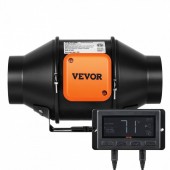 Vevor XLGDFJYCHSEC4N7QJV2 Ventilator evacuare aer pentru tubulatura Vevor Controller 21 W, debit 348 m3/h, IP 44, diametru 100 mm, 29 dB