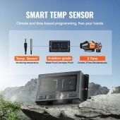 Vevor XLGDFJYCHSEC8T5SCV2 Ventilator evacuare aer pentru tubulatura Vevor Controller 68 W, debit 1371 m3/h, IP 44, diametru 200 mm, 39 dB