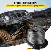 Vevor YYCJPS00000000001V0 Franghie sintetica pentru troliu, Vevor max 9300 kg, Lungime 28.95 m, Structura 12 fire