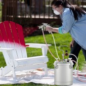 VivaTechnix 10LJG-001PTJ00001V0 Pistol de vopsit cu rezervor sub presiune, Capacitate 10 l, 4 Bar, duza 3 mm, 170-250 l/min, Manometru