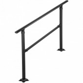 VivaTechnix AQFSYCGTYSW36AQYRV0 Balustrada fier forjat, 2-3 trepte Vivatechnix Negru Mat, Inaltime 159.6 cm, lungime 76.5 cm, pozitii reglabile