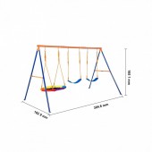 VivaTechnix AXQQTZ3RW000W9S5KV0 Leagan pentru copii, 3 in 1, cadru otel A, max 272 kg, demontabil, 1651H x 3048 x 1829 mm