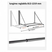 VivaTechnix BGSLTJKDKDJ3PDEVOV0 Suport de perete pliabil pentru 4 anvelope R14-R20 inch, Reglabil in latime 812-1219 mm, max 136 kg