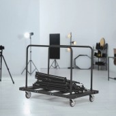 VivaTechnix BLTCSGS00000FF996V0 Carucior pentru transport placi gips-carton, maxim 800 Kg, 10 placi, Otel, 4 x roti, 1150 x 740 x 995 mm