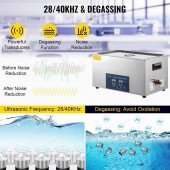 VivaTechnix BPQXJ22L000000001V2 Aparat de curatat cu ultrasunete, Capacitate 22 l, 200W, frecventa ultra-inalta 40 kHz, Inox, 0-80â„ƒ, 8 traductoare