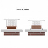 VivaTechnix BXGFXPDYDGYS7SWWCV0 Capac terminal patrat pentru cos de fum, Vivatechnix Inox, 332 x 229 mm