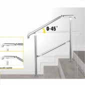 VivaTechnix BXGLTFS3BDLZ00001V0 Balustrada inox pentru 2 sau 3 trepte Vivatechnix, Inaltime 86 cm, lungime 106 cm, pozitii reglabile
