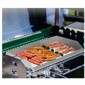 VivaTechnix BXGRSLPDGG0000000V0 Plita inox pentru gratar pe carbuni, gaz sau electric, Vivatechnix Plancha Inox, 91 x 56 x 6 cm