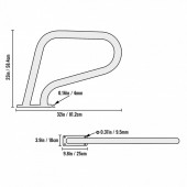 VivaTechnix BXGYCFS3W32X23YC1V0 Balustrada pentru piscine din Inox, dimensiune 81.2 x 58.4 cm, Capacitate 150 kg