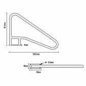 VivaTechnix BXGYCFS4W55X32YC1V0 Balustrada pentru piscine din Inox, Vivatechnix dimensiune 139.7 x 81.2 cm, Capacitate 150 kg