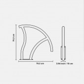 VivaTechnix BXGYCFSDDB30FQ827V0 Set 2 x Balustrada aluminiu pentru piscina, 1395 x 810 x 100 mm, Capacitate 100 kg, protectie UV, accesorii montaj incluse