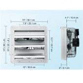 VivaTechnix BYCSPQSDJAC12DLJSV2 Ventilator evacuare pentru spatii comerciale, sere, depozite, Aluminiu, 45 W, 1800 m³/h, 380 x 380 x 190 mm
