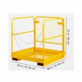 VivaTechnix CCGZPTCWLT112RB51V0 Platforma de siguranta pentru stivuitor, Vivatechnix max 544.3 kg, Pliabila, Otel, Inaltime 94 cm, baza 91.44 x 91.44 cm