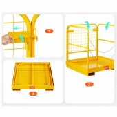 VivaTechnix CCGZPTCWLT112RB51V0 Platforma de siguranta pentru stivuitor, Vivatechnix max 544.3 kg, Pliabila, Otel, Inaltime 94 cm, baza 91.44 x 91.44 cm