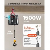 VivaTechnix CGGGKBXSDDHL73MQ6001V2 Electropalan portabil cu telecomanda 2 in 1, Orizontal/Vertical, 1500W, max 500 kg, Inaltime 7.6 m, Viteza 5 m/min