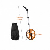 VivaTechnix CLLFZXXS125INSSGUV0 Roata de masurat distante, Telescopica 71-104 cm, Diametru roata 317.5 mm, 10000 m, afisaj electronic