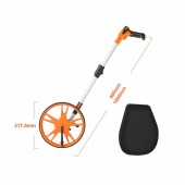 VivaTechnix CLLFZXXS125INT5BWV0 Roata de masurat distante, Telescopica 40-100 cm, Diametru roata 317.5 mm, 10000 m, afisaj mecanic