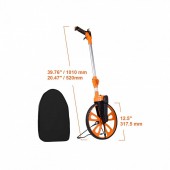 VivaTechnix CLLZXXSJ125IN2MDEV0 Roata de masurat distante, Telescopica 40-100 cm, Diametru roata 317.5 mm, 10000 m, afisaj mecanic