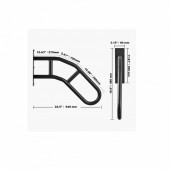 VivaTechnix CXSBSHS32IN1Q0NRVV0 Balustrada otel, Prindere perete, pentru 1-3 trepte, lungime 813 mm, max 200 kg