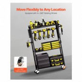 VivaTechnix DDGJSNCBDPC4IWEAQV0 Carucior cu 4 niveluri pentru scule, Vivatechnix max 68 kg, 4 x roti, 560 x 350 x 970 mm, carlige laterale