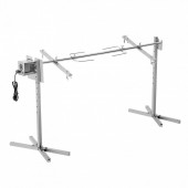 VivaTechnix DDXZKJ56INCHGME8RV2 Rotisor electric pentru gratar Inox, max 60 kg, lungime de lucru 144.5 cm, putere 52 W, Inaltime reglabila 