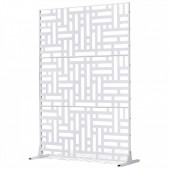 VivaTechnix DLSHWYSPMJS7WAS68V0 Paravan confidentialitate pentru gradina/casa, Otel, 120 x 50.8 x 193 cm, Exterior/Interior, Alb