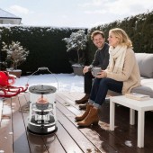 VivaTechnix DLSMYQNQTZ90VE6P6002V0 Incalzitor terasa 2 in 1, Putere 9000 BTU, consum 0.8-1 l/h, functie aragaz, Inaltime ajustabila, Rezervor 19 l, Otel