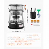 VivaTechnix DLSMYQNQTZ90VE6P6002V0 Incalzitor terasa 2 in 1, Putere 9000 BTU, consum 0.8-1 l/h, functie aragaz, Inaltime ajustabila, Rezervor 19 l, Otel