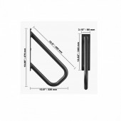 VivaTechnix DXSBSHS189INS1J6YV0 Balustrada otel, Prindere perete, pentru 1-2 trepte, lungime 480 mm, max 240 kg