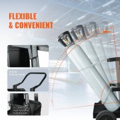 VivaTechnix ECDCHJTC265LB8FATV0 Carucior pentru aparat de sudura si accesorii, Otel, max 120 kg, 2 niveluri, 750x710x480 mm