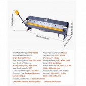VivaTechnix FDSWQZDQFDSDCWIIW001V0 Masina de indoit tabla segmentata, Unghi maxim de Ã®ndoire 135Â°, Lungime indoire max 1220 mm, Grosime max 1.5 mm