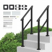 VivaTechnix FGDHGZLSLZFS730X7V0 Set 2 balustrade otel, 1-2 trepte Vivatechnix, Dimensiune 1030 x 84 x 920 mm, Unghi reglabil 0Â° - 40Â°, Negru