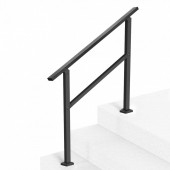 VivaTechnix FGDHGZLSLZFSL90M7V0 Balustrada otel carbon, Vivatechnix 2-3 trepte, Teava patrata, Negru Mat, lungime 103 cm, pozitii reglabile