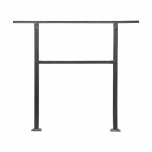 VivaTechnix FGDHGZLSLZFSL90M7V0 Balustrada otel carbon, Vivatechnix 2-3 trepte, Teava patrata, Negru Mat, lungime 103 cm, pozitii reglabile