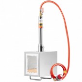 VivaTechnix FXDZL1GSYDGX4GE74V0 Forja cu 1 arzator pe gaz, Patrat Inox 1427 gr C, dimensiune 550 x 240 x 180 mm