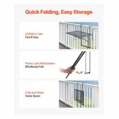 VivaTechnix FXGZJS19INCHGLWKXV0 Masa suspendata, pliabila, pentru balcon, Otel Inoxidabil, max 25 kg, 610 x 530 x 590 mm, Negru