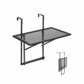 VivaTechnix FXGZJS19INCHGLWKXV0 Masa suspendata, pliabila, pentru balcon, Otel Inoxidabil, max 25 kg, 610 x 530 x 590 mm, Negru