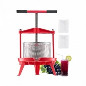 VivaTechnix GJYZJLSBXG9LCJBFPV0 Presa manuala pentru struguri si fructe moi, Capacitate 9 l, Inox/Fonta, 405x705 mm