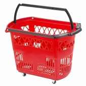 VivaTechnix GWCHLZLGGWLHS6ZZ1V0 Set 6 cosuri de cumparaturi, Vivatechnix, capacitate 34 kg, Rosu, 4 roti pivotante, 46.5 x 28 x 33 cm