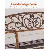 VivaTechnix GYZYJSGTSHWZTBF7Y001V0 Banca cu cadru metalic otel, spatar fonta, Bronz antic, Lungime 127 cm, max 250 kg, 2-3 persoane