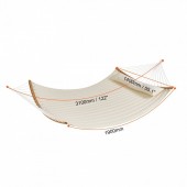 VivaTechnix HFDCMBSCSBDZJY16NV0 Hamac matlasat cu perna, pentru 2 persoane, max 225 kg, Dimensiuni pat 1400 x 1900 mm, Bej